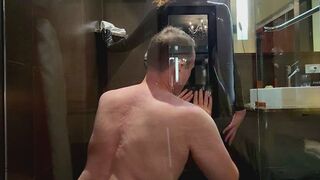 Slut shines my latex before pegging