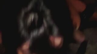 Visitor face fuck and slap slave wife