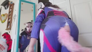 SubbyPuppy x Dva Pink Rabbit and Dildo Anal Training extended