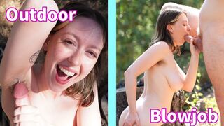 Hiking Blowjob- Cumming on Her Hairy Armpits