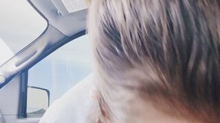 Cute Alt Girl in Glasses Give You Road Head