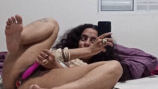 Hairy arabian fairy masturbating through her beautiful long skirt