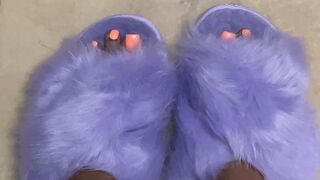Fluffy slippers