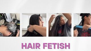 I wash my hair, I dry it, I comb it… and I let you see me every step of the way