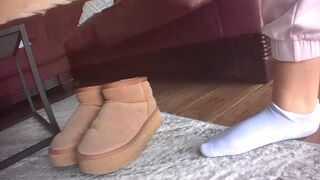POV: Inside Her UGG Boots for 10 Minutes While She Cleans the Pool
