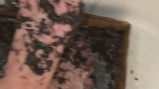 Old Dirty Tub And Dirty Feet