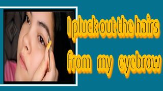 Eyebrow Plucking Up Close