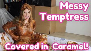 Dulce De Licious: Nude Solo in Thick Sticky Caramel - Wet & Messy Fetish Sploshing Food Play