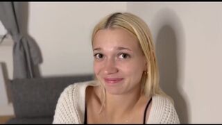 Tiny Blonde Teen Loses Her Keys and is Brought Inside to Suck and Fuck