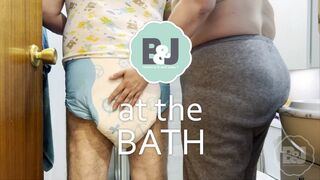 At the bath