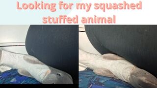 Crushing a stuffed toy with my big ass