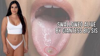 Swallowed alive by giantess big stepsis - Lalo Cortez and Vanessa (custom clip)
