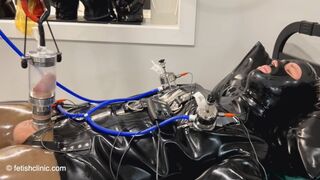 E-Stim Cock Milking with E-Stim Nipple Cylinder Pulsation + Coming Hard!