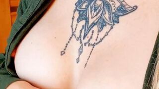 Nipple Tease and Eye Contact — Open Shirt, Full Temptation