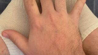 Rubbing My Feet in Worn Socks