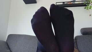 Worship my feet in pantyhose, while being ignored in silence - Femdom - Agnes