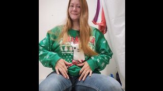 Stephanie Sneaks in a Strip Tease over the Toilet and Orgasms