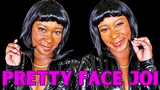 Pretty Face in Latex ft Queen Ava - A face fetish scene featuring: PVC, JOI, cleavage, cum countdown, full lips, and brown eyes - 1080 MP4