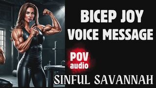 Bicep JOI Voice Message