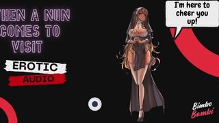 Sexy nun Bimbo Bambi pays you a visit to convince you to come back