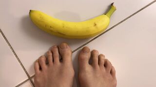 Squashing Banana with Feet