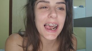 Braces and Blowjob Fantasy - Sucking You with My Elastics On