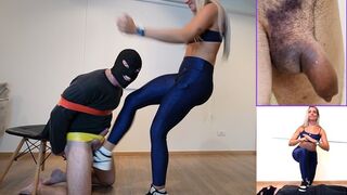 B - Kneel & Take It - Brutal Ball Kicks with Real Damage - Lytta Blond - SEE THE RESULTS OF AFTERMATCH ON VIDEO - BALLBUSTING - FEMALE DOMINATION - FEMDOM - CBT - HUMILIATION - KICK - TRAMPLE - CUCKOLD -