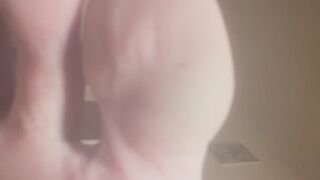 Look at my German big white man's footsoles!