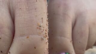 Toes at the beach