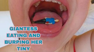 Giantess, vore my tiny and burping burp