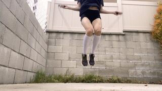 Jump Rope - Sneakers & Tall White Socks