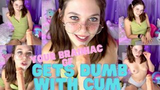 Your Nerdy Girl Friend Gets Dumb With Cum