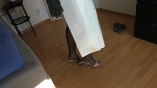 Handjob with Rubber Gloves