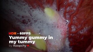 [HDR] - Yummy gummy in my tummy - ENDOSCOPE VORE