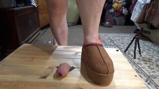 HEAVY COCK CRUSH WITH TWO PAIRS OF CHUNKY SLIPPERS MY COZY SLIDES ON GLASS AND A BAREFOOT RUINED CUM SHOT CAM 1 PT1