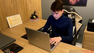 Interview Gone Wrong: Cute Boy Double Fucked In Mouth And Ass