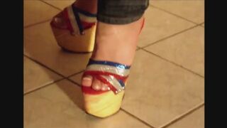 Tara in sparkly 8 inches wedges