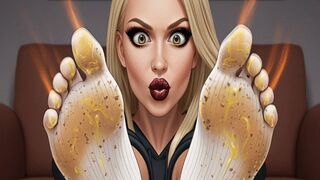 CARTOON BLONDE SMELLY SOCKS