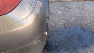 Hard punishment for the engine, outside view