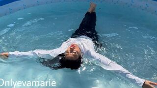 Outdoor Rainwear Pool Destruction