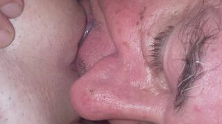 Getting my wet pussy licked.