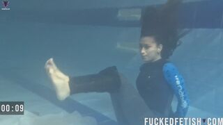 WMV Mermaid Mia plastic plus neopreno bondage peril