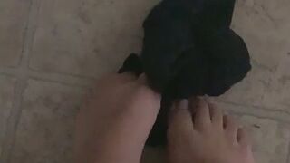 Foot Worship Fantasy on The Toilet
