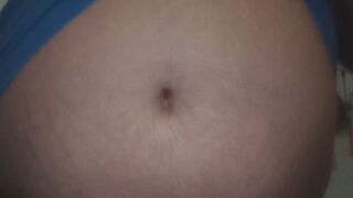 Big Bloated and Belching Belly After Stuffing
