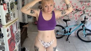 Panty and head shaving fetish