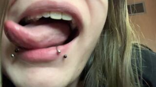 Giantess Marci Tongue Twirling Tiny Tease