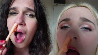 Dick Straws in Our Nose - Dick Straws Nose Fetish, Sneezing and Softcore