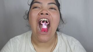 The huge giantess did it again and wants to swallow you.