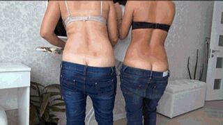 Lowered jeans sexy butts B