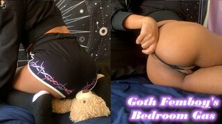 Goth Femboy Gasses Up His Bedroom